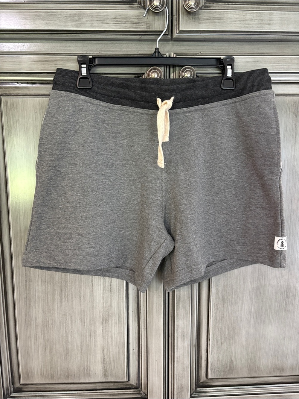 chubbies Gray Lounge Shorts with Pineapple Logo